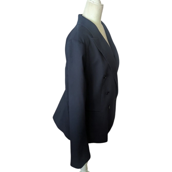 Talbots Navy Double-Breasted Blazer Timeless Design Office Siren Plus Size Sz 20 - Picture 3 of 10